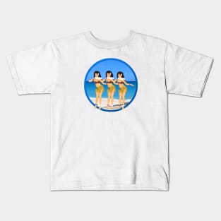 Hulas on Beach Kids T-Shirt